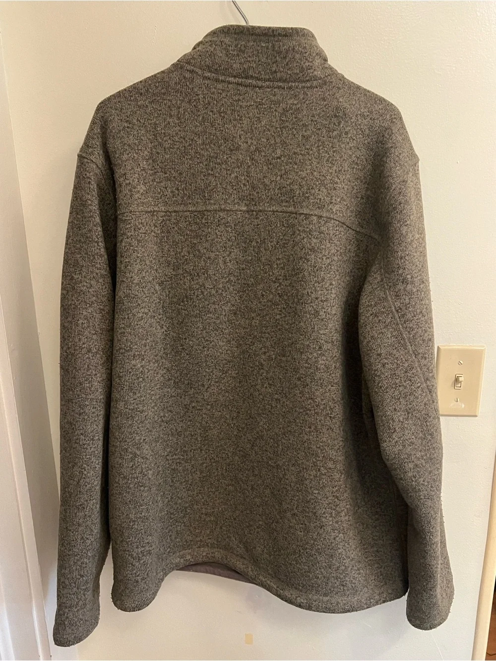 The North Face Men's Heather Olive Gray Full‑Zip Fleece Jacket Size XL